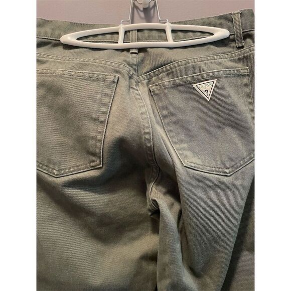 Guess Women's Green Straight Jeans Size 31 High Rise Denim Pants - Picture 6 of 8